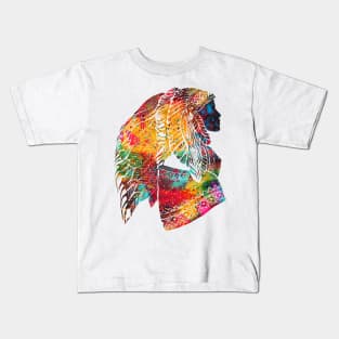 Native American Woman Kids T-Shirt